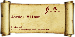 Jardek Vilmos névjegykártya