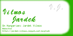 vilmos jardek business card